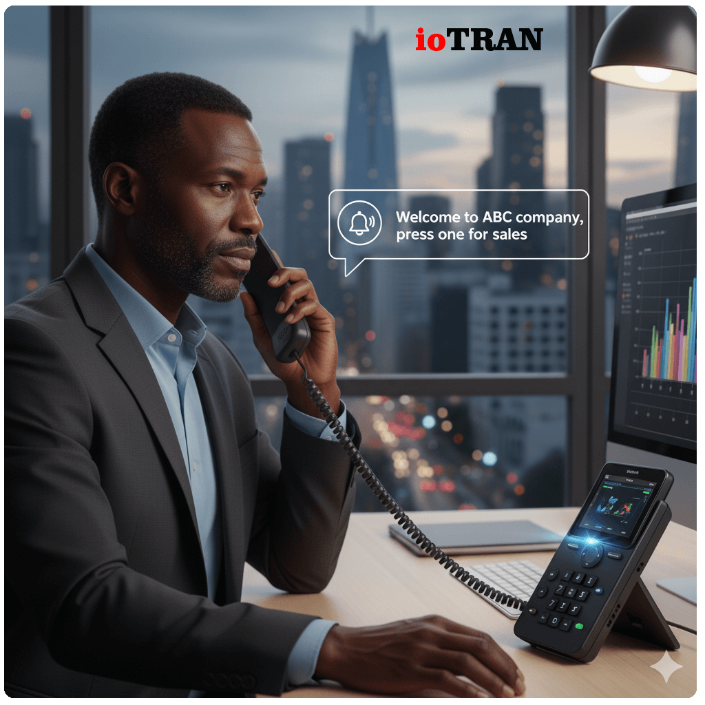 ioTRAN creation of Auto Atendant Messages with AI - White Label Hosted PBX Solutions iotran ai creation of Auto Atendant Messages